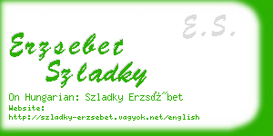 erzsebet szladky business card